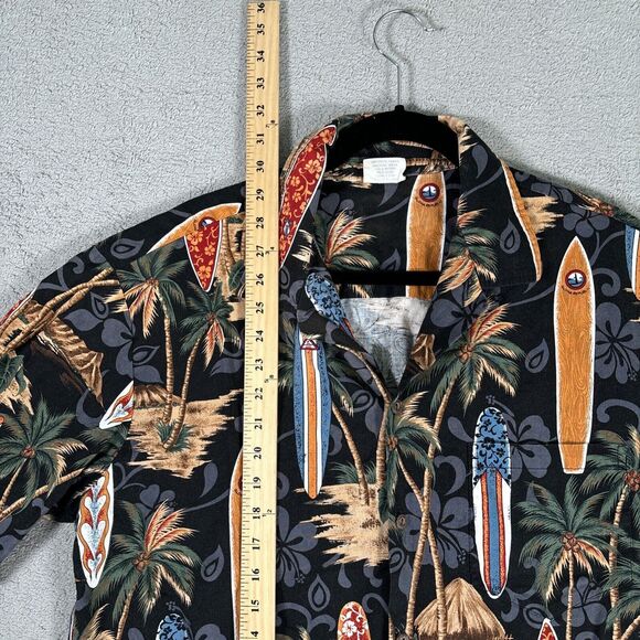 VNTG Aloha Republic Men XL Hawaiian Shirt Button Down Surf Boards Palm Trees USA - Picture 5 of 10